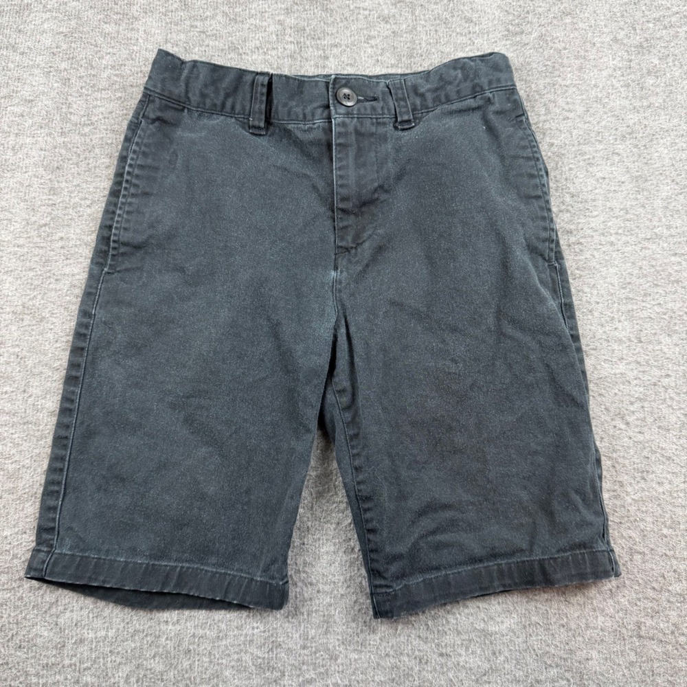 Amazon Essentials‎ Chino Shorts Kids 10s Black Adjustable Waist Flat Front